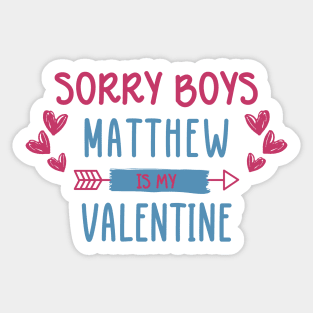 Sorry Boys Matthew Is My Valentine ZEROBASEONE Sticker